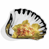 Блюдо сервировочное ракушка сталь нерж. ,H=5,L=35,B=34см металлич.