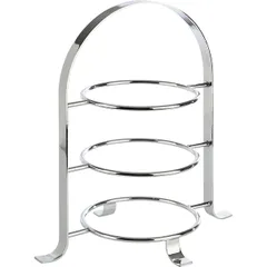 Stand for plates, 3 tiers  chromed metal , H=25.5, L=22.5, B=16.5 cm