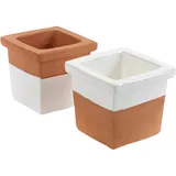 Емкость фуршетная для подачи глубокая керамика 0,95л ,H=13,L=15,B=15см белый,кирпичн.