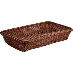 Bread basket polirottan ,H=11,L=53.5,B=34cm brown.