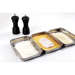 Сет для панировки сталь нерж. ,H=25,L=455,B=180мм металлич., изображение 2