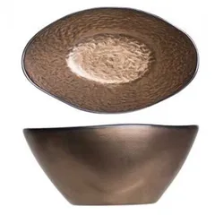 Salad bowl “Copernicus” ceramics ,H=65,L=155,B=107mm copper