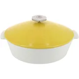 Утятница с крышкой «Революшн» керамика 3,5л ,H=16,L=32,5,B=26,5см белый,желт.