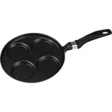 Pancake pan 4 compartments  cast aluminum, teflon  D=250/80, H=25, L=460mm  black