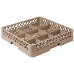 Кассета для бокалов «Проотель» 9 ячеек Dmax=150,Hmax=80мм полипроп. ,H=10,L=50,B=50см бежев.