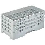 Кассета для бокалов 8 ячеек Dmax=103,Hmax=174мм полипроп. ,H=17,5,L=50,B=25см серый