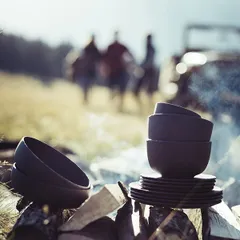 Салатник «Базальт» керамика 0,7л D=170,H=55мм черный,матовый, изображение 3