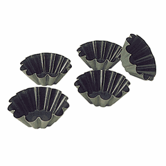 Pastry mold corrugated [25 pcs]  steel, anti-stick coating  D=70, H=25mm