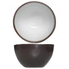 Salad bowl “Plateau”  ceramics  D=14, H=8 cm  white, brown.