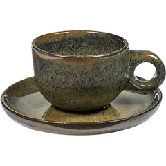 Кофейная пара «Серфис» керамика 130мл D=80/132мм сизый