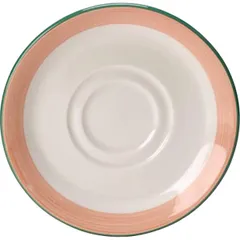 Saucer “Rio Pink”  porcelain  D=118, H=15mm  white, pink.