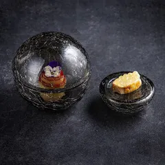 Салатник «Студия Ро» с крышкой «сфера» стекло 400мл D=12см серый, изображение 3