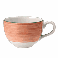 Coffee cup “Rio Pink”  porcelain  85 ml  D=65, H=50, L=85 mm  white, pink.