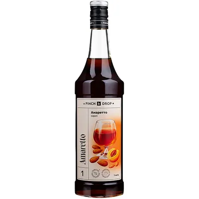 Сироп «Амаретто» Pinch&Drop стекло 1л D=85,H=330мм, Состояние товара: Новый, Вкус: Амаретто, Материал: Стекло, Объем по данным поставщика (мл): 1000