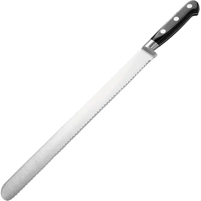 Нож кондитерский сталь нерж.,абс-пластик ,L=423/300,B=28мм черный,металлич.