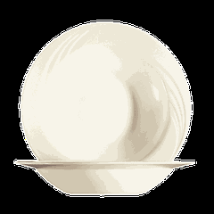 Тарелка глубокая «Кипр» стекло 400мл D=230,H=45мм слон.кость