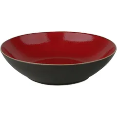 Plate “Lava” ceramics D=21cm red,black