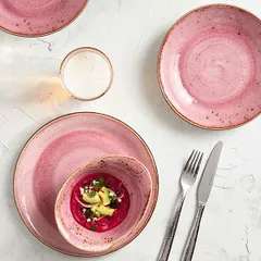 Салатник «Крафт распберри» фарфор 1л D=255,H=35мм розов., изображение 3