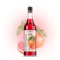 Сироп «Розовый Грейпфрут» Pinch&Drop стекло 1л D=85,H=330мм красный