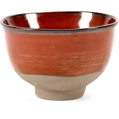 Salad bowl “Mercy” No. 2 ceramics D=12.5cm red