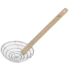 Skimmer  stainless steel, bamboo  D=25.5cm