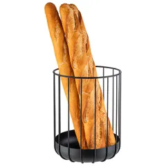 Корзина для хлеба «Урбан» для багета металл D=225,H=28мм черный, изображение 2