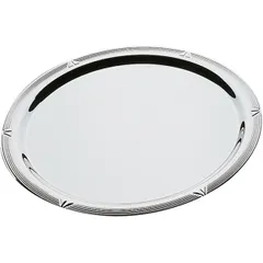 Round tray “Profi Line”  stainless steel  D=320, H=26mm  silver.