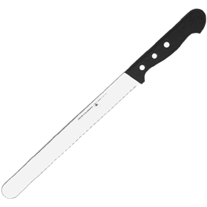 Нож для нарезки мяса «Глория» сталь ,L=390/255,B=27мм черный