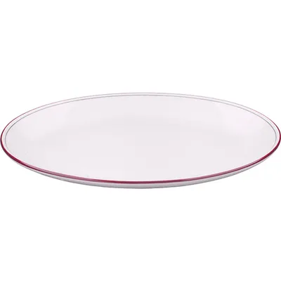 Блюдо «Каберне» овальное фарфор ,L=30,5,B=24см белый,красный, изображение 2