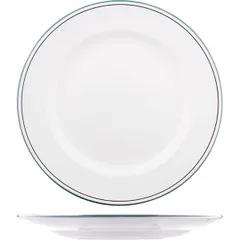 Тарелка «Лагуна» мелкая фарфор D=270,H=27мм белый,зелен.