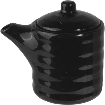 Соусник-бутылка «Кунстверк» фарфор 150мл D=65,H=89мм черный, изображение 2