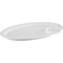 Compliment dish with a slot for a glass plastic ,H=15,L=220,B=140mm white