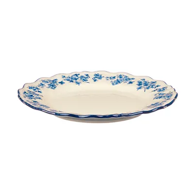 Тарелка «Фиори» фарфор D=200,H=25мм слон.кость,синий, Диаметр (мм): 200, изображение 7