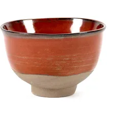 Salad bowl “Mercy” No. 2 ceramics D=9cm red