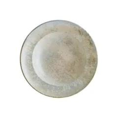 Тарелка глубокая «Луз» фарфор 450мл D=270,H=56мм серый,бежев.