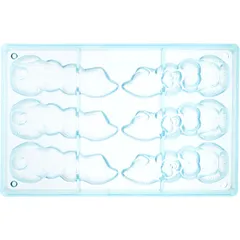 Mold for chocolate “Smiling Rabbit”  polycarbonate , H=40, L=120, B=43mm