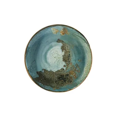 Тарелка «Футура» мелкая фарфор D=21см бирюз.