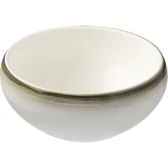 Salad bowl “Aisio”  porcelain  1,125 l  D=180, H=78mm  white, gray