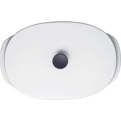 Блюдо для подачи «Карактэр» с крышкой с ручками керамика 1,3л ,H=90,L=260,B=185мм белый,черный, изображение 3