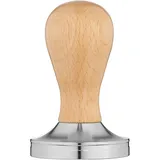 Темпер для кофе сталь нерж.,бук D=58,H=95мм стальной,бежев.