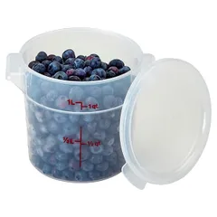 Контейнер для продуктов градуированный полипроп. 0,9л D=15,4,H=12,7см прозр., изображение 3