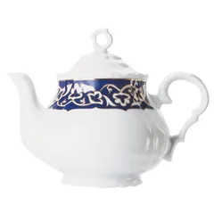 Teapot “Vostok Gold”  porcelain  0.75 l  D=65 mm  blue, gold