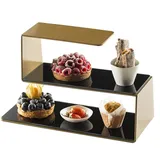 Bookcase stainless steel D=31,H=20,B=13cm gold,black