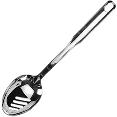 Perforated serving spoon stainless steel ,H=5,L=32,B=7cm