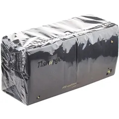 Салфетки бумажные «Папирус» 33*33см[400шт] бум. салфет. ,H=16,L=32,B=17см черный, изображение 2