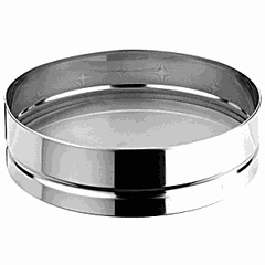 Flour sieve, cell size 1.5*1.0  stainless steel  D=300, H=85mm  metal.