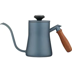 Kettle for making coffee with thermometer  stainless steel, wood  0.55 l