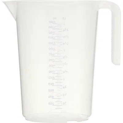 Стакан мерный с ручкой полипроп. 5л D=20,5,H=26см прозр.