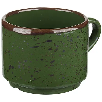 Чашка чайная «Пунто Верде» фарфор 200мл зелен.,коричнев., изображение 2