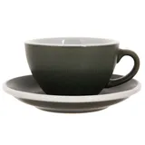 Кофейная пара «Эгг» фарфор 200мл D=110/155,H=65,L=135мм болотн.